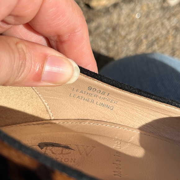 J. Crew Collection Size 9 Leopard Print Animal Hair Chunky Heel Pumps Calf Hair - Picture 9 of 10